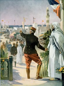 Gesamtansicht der Franco-Marokkanischen Ausstellung in Casablanca, aus Le Monde Illustré, 22. April 1916