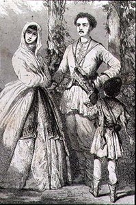 Georgische Kostüme in den 1860er Jahren