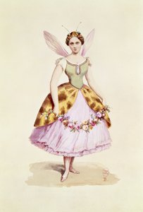 Mädchen im Bienenkostüm, das Bonaparte-Emblem, getragen auf einem Kostümball von Napoleon III. und Kaiserin Eugenie, 9. Februar 1863