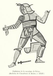 Gladiator des Mosaiks von Reims von French School