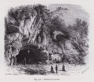 Grotte von Lourdes von French School