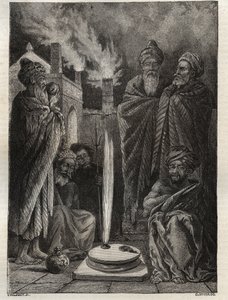 Guebre (oder Zoroastrier) bei Baku (Baku, Aserbaidschan) - Feueranbeter - Neue Nationale Enzyklopädie von Maurice La Charest - 1870