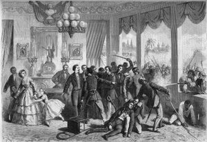 Hispano-Südamerikanischer Krieg - Lima (Peru) - 5. Februar 1865: Die verwundeten und verfolgten Spanier flüchten sich in die französische Gesandtschaft
