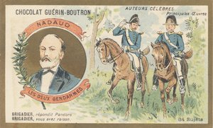 Gustave Nadaud (1820-1893), französischer Goguettier, Dichter und Liedermacher, Autor von „Les deux gendarmes“ oder „Pandora“, satirisches Werk, das vom Regime verboten wurde