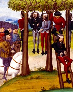Hinrichtung von Bauern im Jahr 1422, Illustration aus 