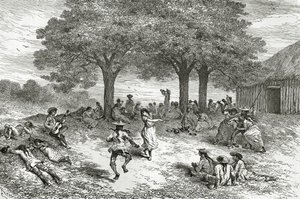 Ernte von Coca, Peru, Illustration aus der Zeitschrift Le Tour du Monde, 1877 von French School