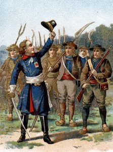 Henri du Vergier, Graf von La Rochejaquelein (oder Verger de La Rochejacquelein) (1772-1794), Hauptmann. Er hat eine Markierung auf seiner Brust. von French School