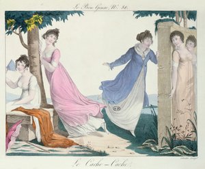 Versteckspiel, Illustration aus Le Bon Genre, frühes neunzehntes Jahrhundert von French School