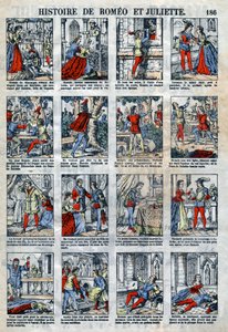 Geschichte von Romeo und Julia nach dem Stück von William Shakespeare von French School