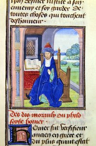Homer, aus Histoire des Philosophes, spätes 15. Jahrhundert