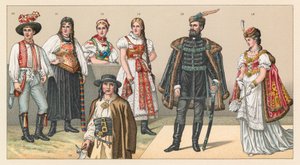 Ungarische und kroatische Tracht von French School