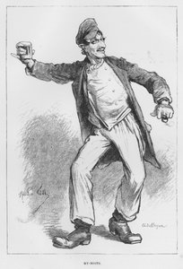 Illustration für Der Totschläger, ein realistischer Roman von Emile Zola (Gravur) von French School