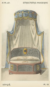 Illustration aus dem Innenarchitektur-Produktkatalog von A R & Cie, Frankreich von French School
