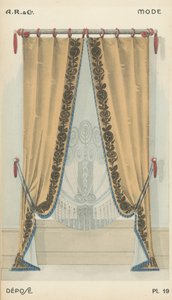 Illustration aus dem Innenarchitektur-Produktkatalog von A R & Cie, Frankreich von French School