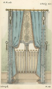 Illustration aus dem Innenarchitektur-Produktkatalog von A R & Cie, Frankreich von French School