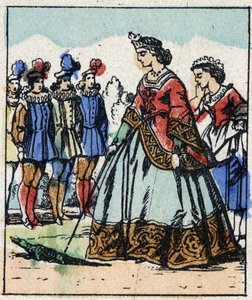Illustration des Märchens „Aschenputtel oder Der kleine Glasschuh“ von Charles Perrault. Holzstich von Imaging Pellerin - Epinal, Ende des 19. Jahrhunderts von French School