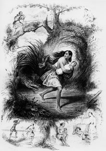 Illustration des Romans "Les Natchez" von Francois Rene de Chateaubriand von French School