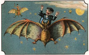 Illustration des Buches „Reise zum Mond vor 1900“ von A. de Ville-d