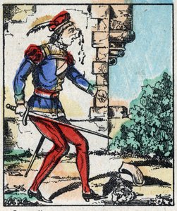 Illustration zu dem Märchen „Die Abenteuer von Groß Flandrin“. Holzstich von Imaging Pellerin - Epinal, sd. Ende des 19. Jahrhunderts.