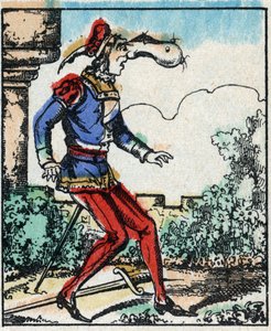 Illustration der Geschichte „Die Abenteuer von Grand Flandrin“. Holzstich von Imaging Pellerin - Epinal, späte 19. Jahrhundert. von French School