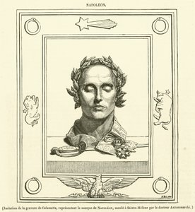Nachahmung des Stichs von Calamatta, darstellend die Maske Napoleons, geformt auf St. Helena durch Dr. Antommarchi
