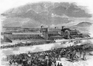 Einweihung der Pferderennen im Bois de Boulogne im Jahr 1857