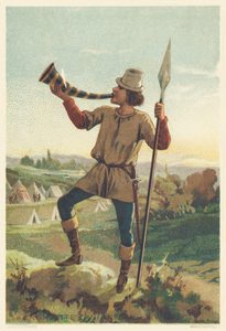 Infanterietrompeter im 14. Jahrhundert von French School