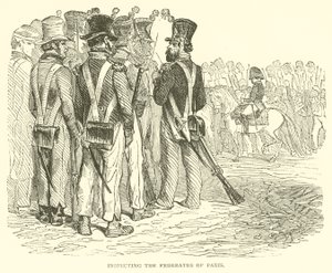 Inspektion der Föderierten von Paris (Gravur) von French School