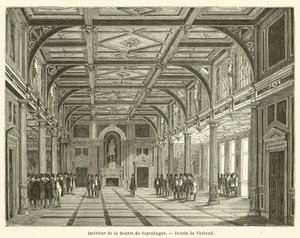 Innenansicht der Börse von Kopenhagen von French School