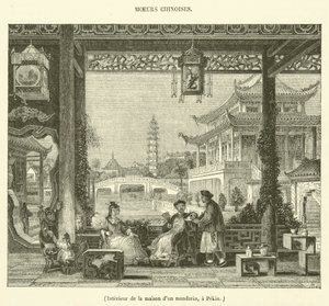 Innenansicht des Hauses eines Mandarins in Peking