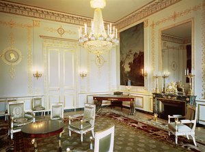 Innenraum des Salon Vert im Appartement von Prinz Eugène de Beauharnais von French School