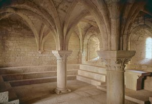 Innenansicht des Kapitelsaals der Zisterzienserabtei, gegründet 1146