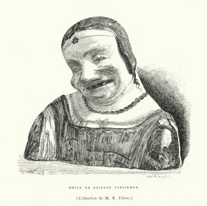 Italienische Fayence-Büste