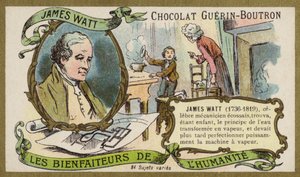 James Watt, schottischer Ingenieur und Erfinder (Chromolithografie) von French School