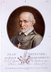 Jean Hennuyer, Bischof von Lisieux, aus Portraits des grands hommes, femmes illustres, et sujets memorables de France, veröffentlicht 1787-92 von French School