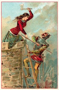 Jeanne Hachette bei der Belagerung von Beauvais von French School