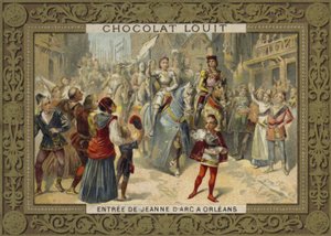 Johanna von Orléans betritt Orléans, 1429 von French School