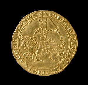 Johann II. Der Gute (1319-64) König von Frankreich, Franc a Cheval, 1350-64 (Vorderseite)