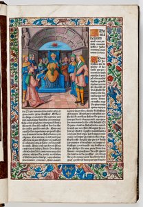 Josephus überreicht sein Buch dem Kaiser Vespasian