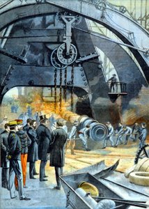 König Carlos I. (Karl I. von Portugal) in den Ateliers du Creusot in „Le Petit Parisien“ vom 26.02.1899
