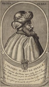 König Childerich III. der Franken von French School