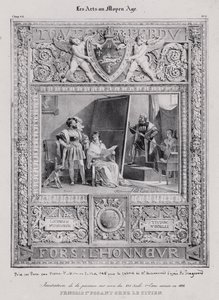 König Franz I. von Frankreich posiert für sein Porträt des italienischen Malers Tizian