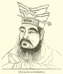 Koung-tseu oder Konfuzius (Gravur) von French School
