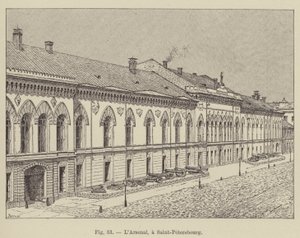 Das Arsenal in Sankt Petersburg (Stich)