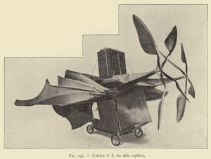 Das Flugzeug Nr. 3, die Flügel eingeklappt