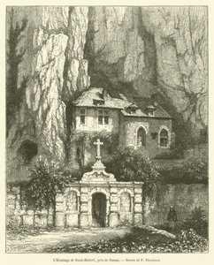Die Einsiedelei von Saint-Hubert, nahe bei Namur von French School