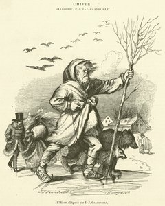 Der Winter, Allegorie von French School