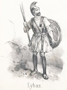 Lybas: Grieche, der der Belagerung von Troja beigewohnt hat, in der Armee des weisen Odysseus