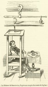 Die Waage des Sanctorius (Gravur) von French School