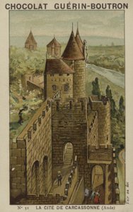 Die Stadt Carcassonne, Aude von French School